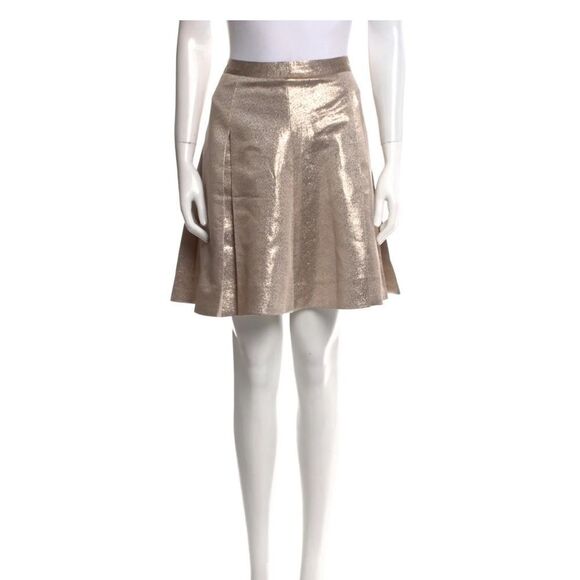 Kate Spade Gold Metallic Skirt - Picture 1 of 6